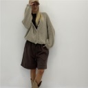 bermuda in tessuto bielastico  brown